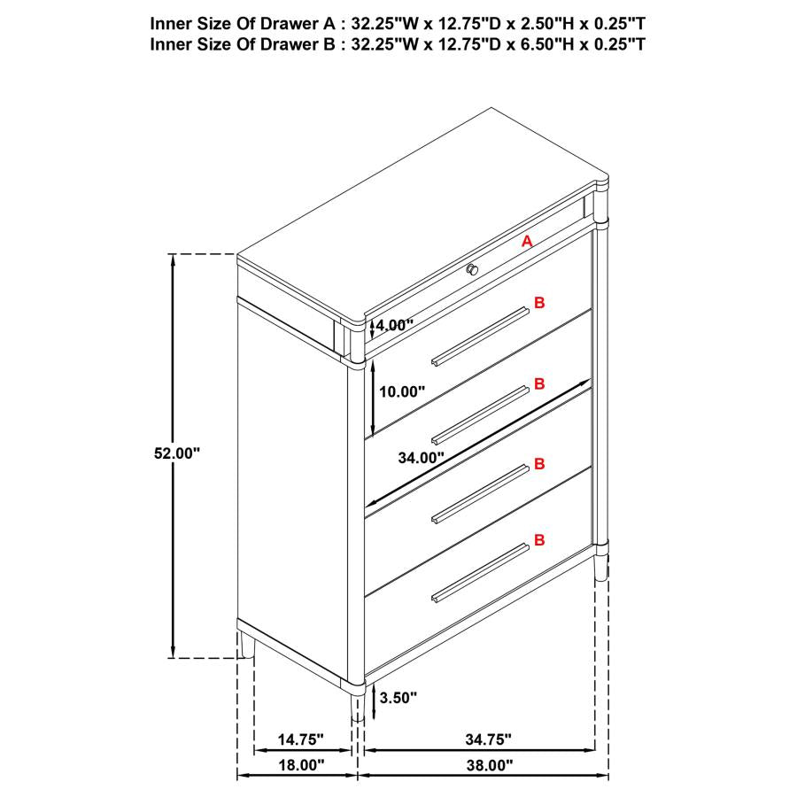 Gracemont 5-Piece Eastern King Bedroom Set White
