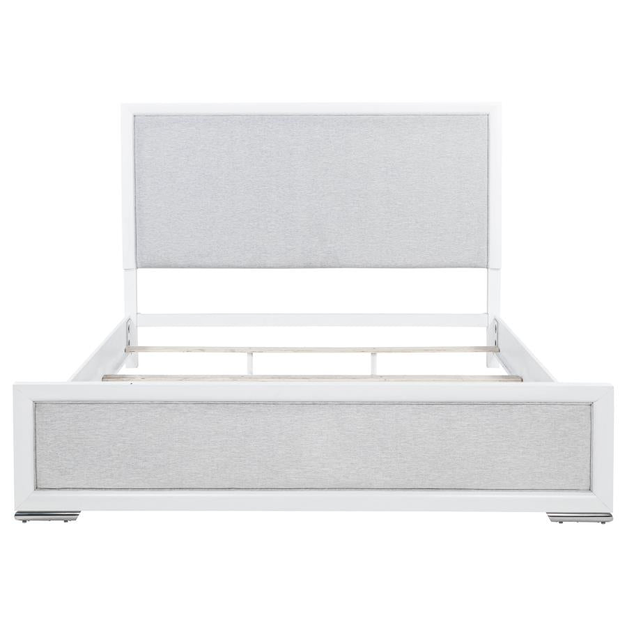Gracemont 57-Inch Eastern King Panel Bed Grey And White