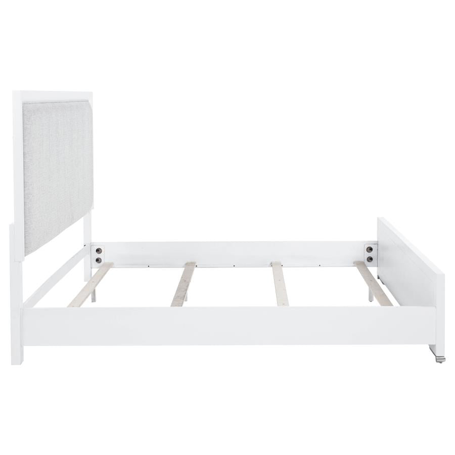 Gracemont 57-Inch Eastern King Panel Bed Grey And White