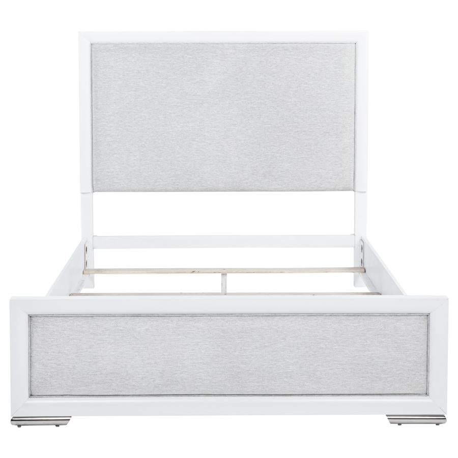 Gracemont 57-Inch Queen Panel Bed Grey And White