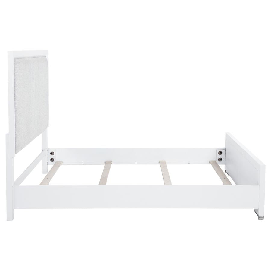 Gracemont 57-Inch Queen Panel Bed Grey And White