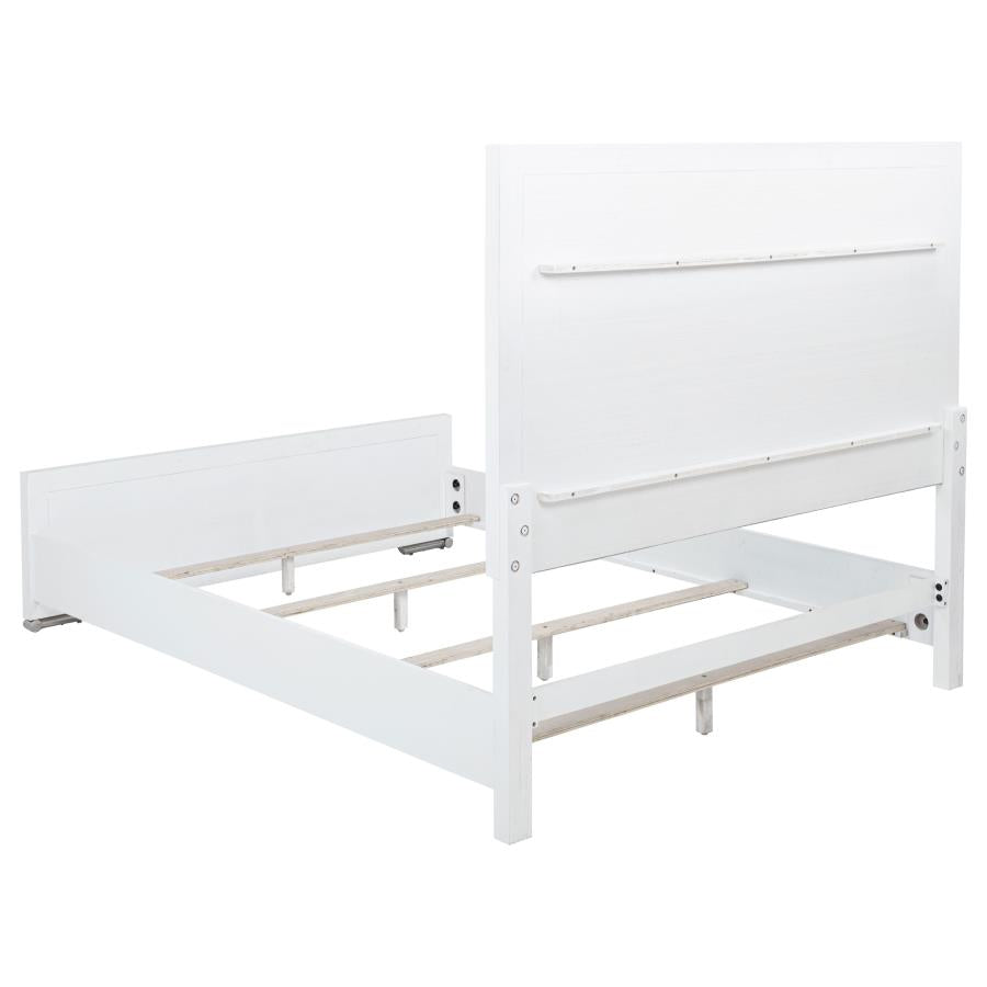 Gracemont 57-Inch Queen Panel Bed Grey And White