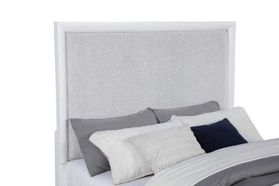 Gracemont 57-Inch Queen Panel Bed Grey And White
