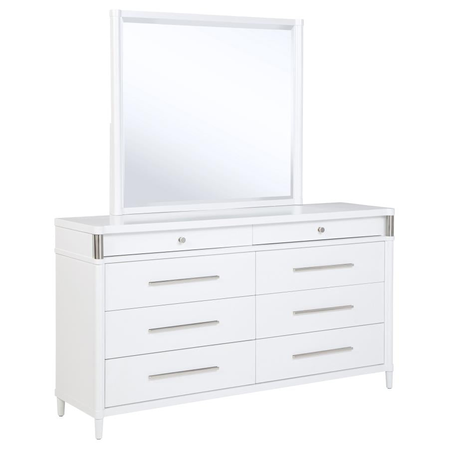 Gracemont 8-Drawer Bedroom Dresser With Mirror White