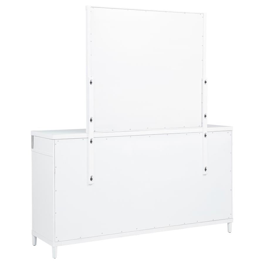 Gracemont 8-Drawer Bedroom Dresser With Mirror White