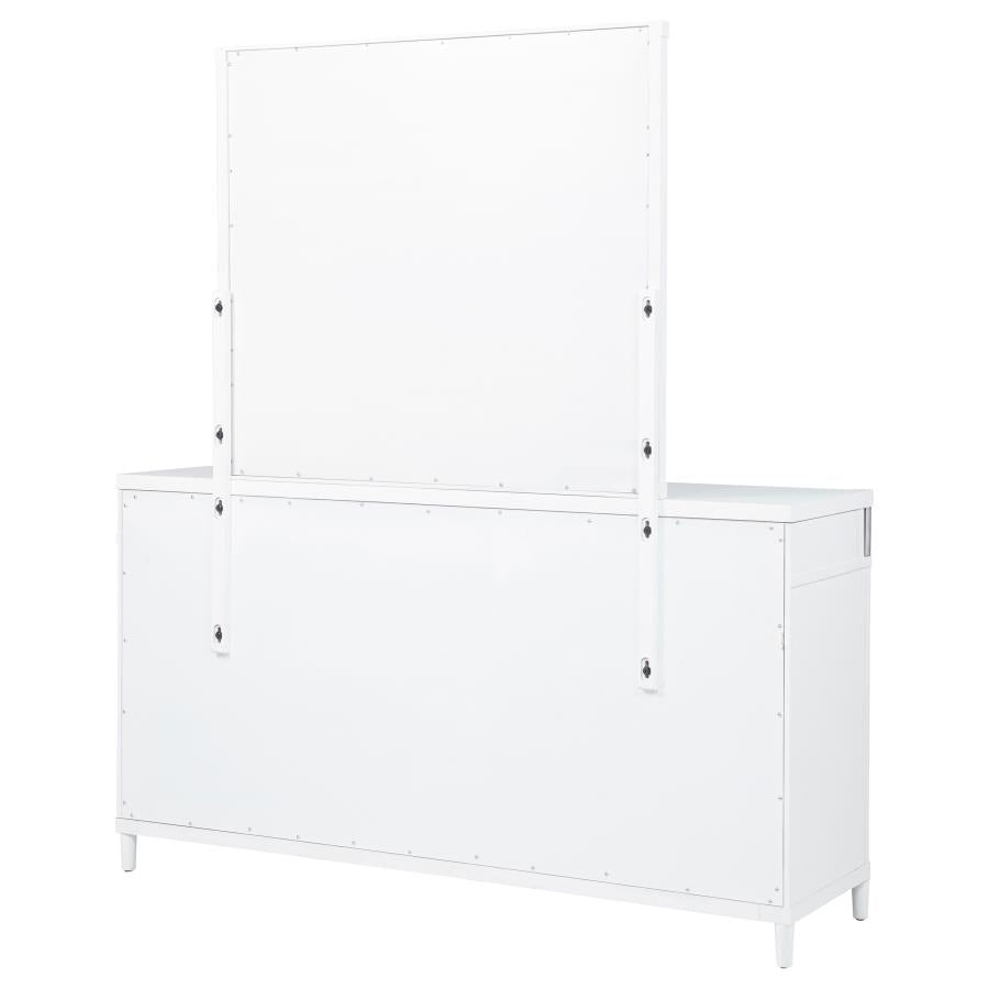 Gracemont 8-Drawer Bedroom Dresser With Mirror White