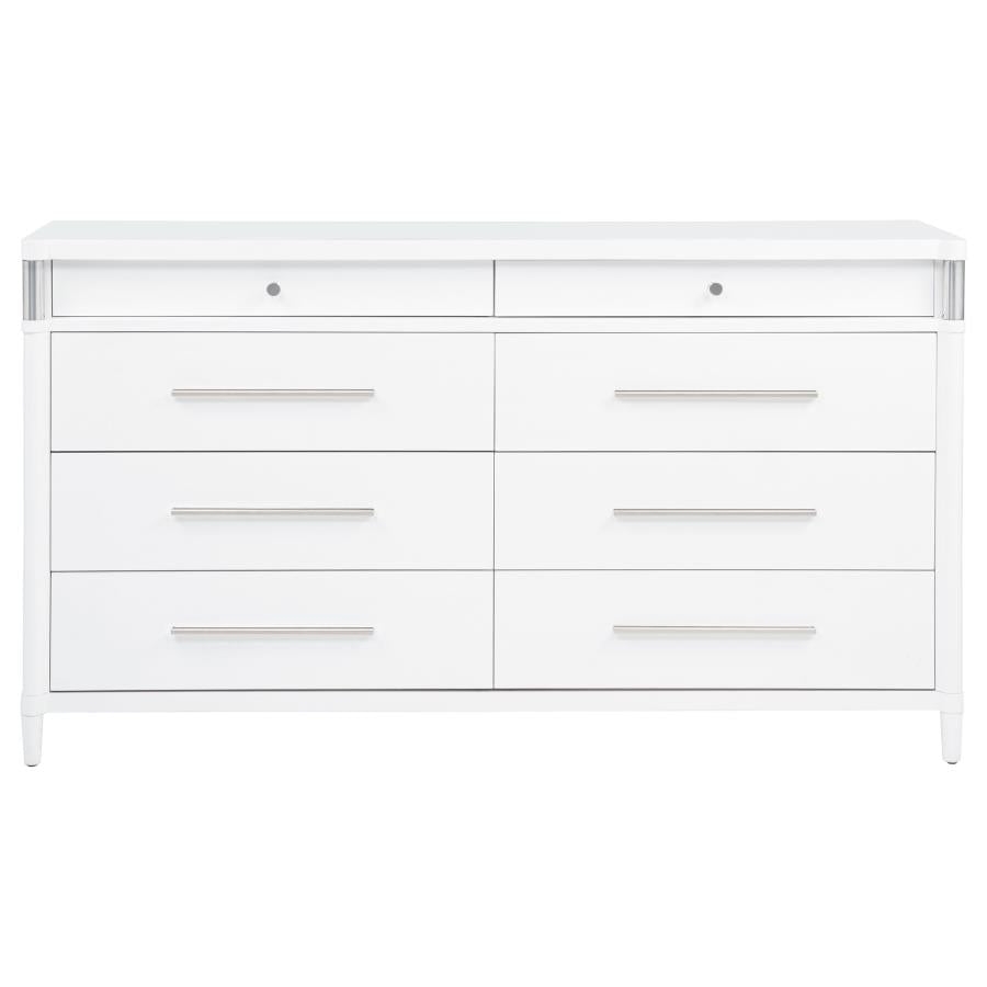 Gracemont 8-Drawer Bedroom Dresser Cabinet White