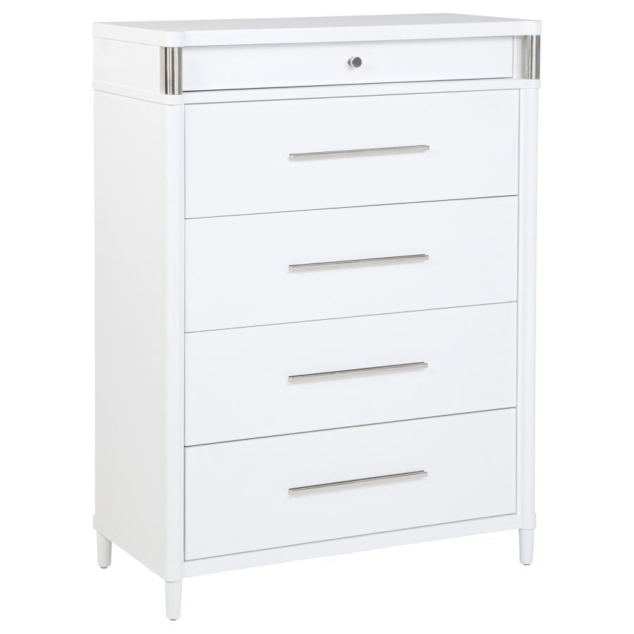 Gracemont 5-Drawer Bedroom Chest Of Drawers White