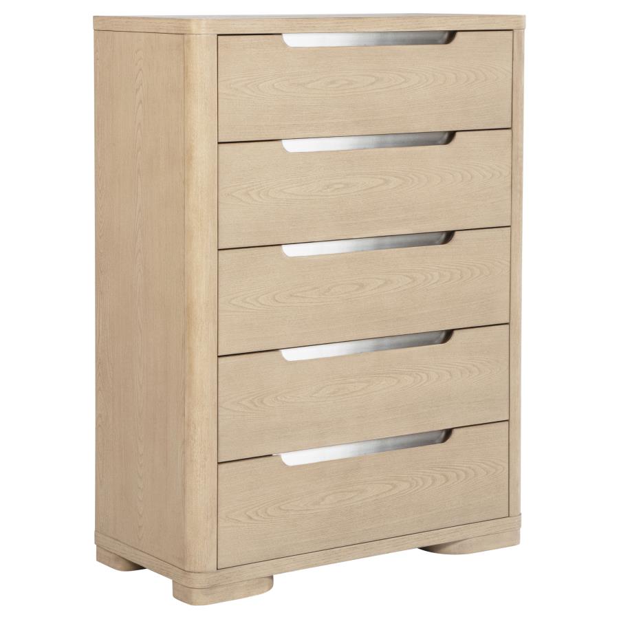 Ladera 5-Piece Eastern King Bedroom Set Light Elm