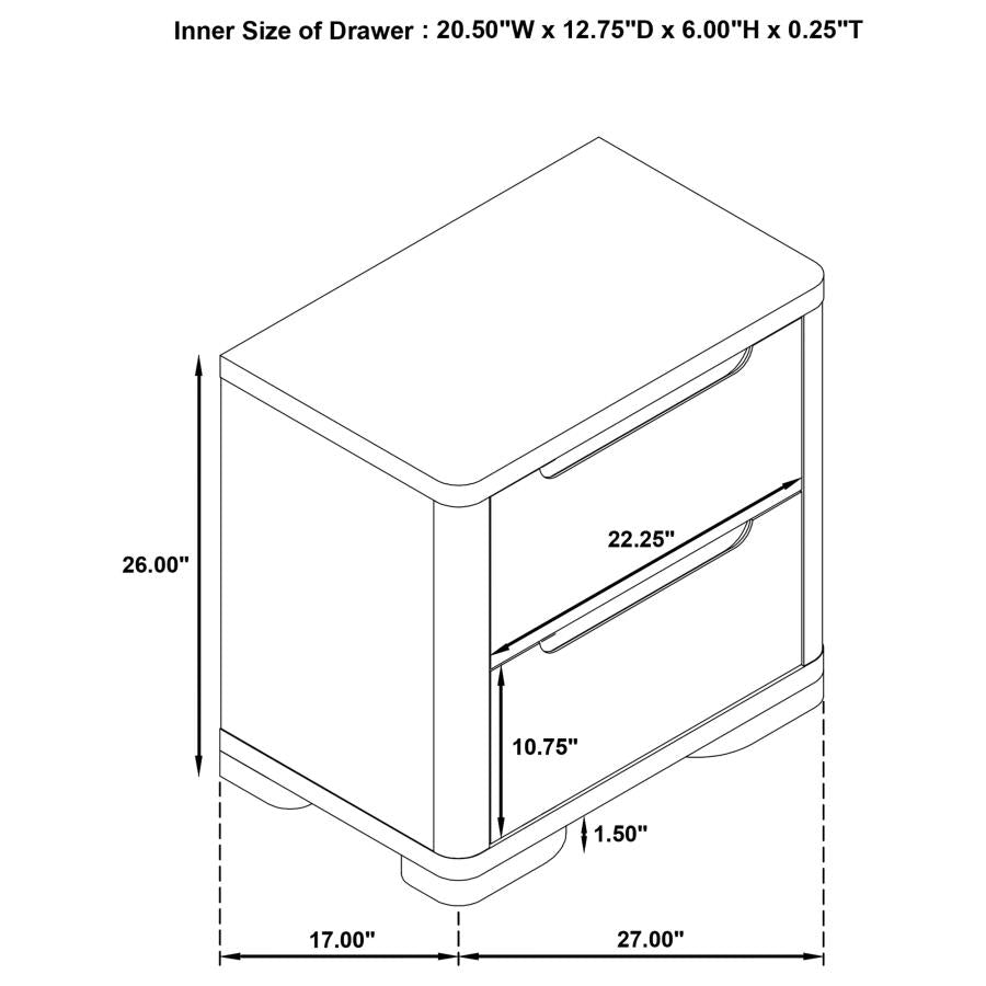 Ladera 5-Piece Queen Bedroom Set Light Elm