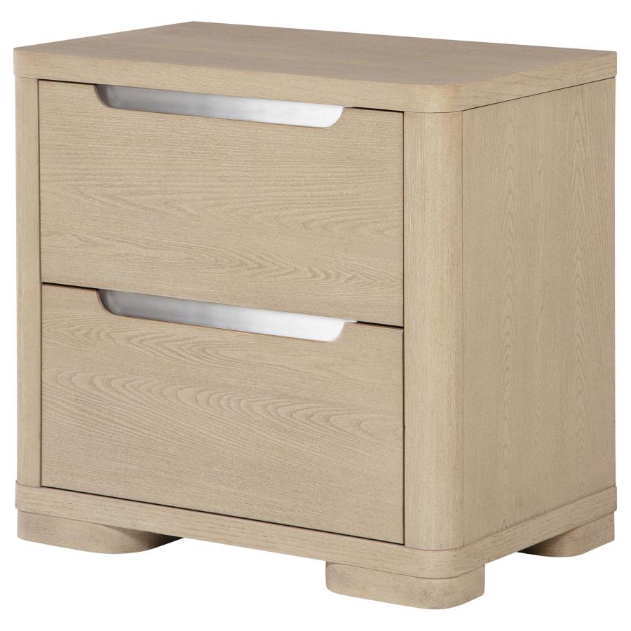Ladera 2-Drawer Nightstand Bedside Table Light Elm