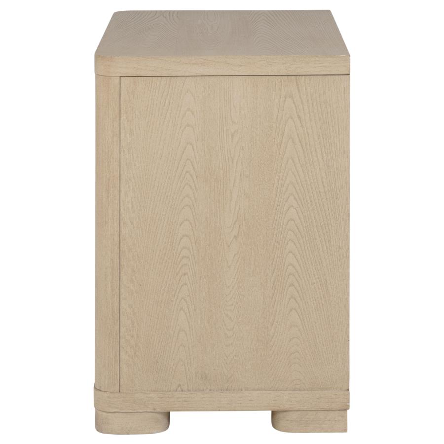 Ladera 2-Drawer Nightstand Bedside Table Light Elm