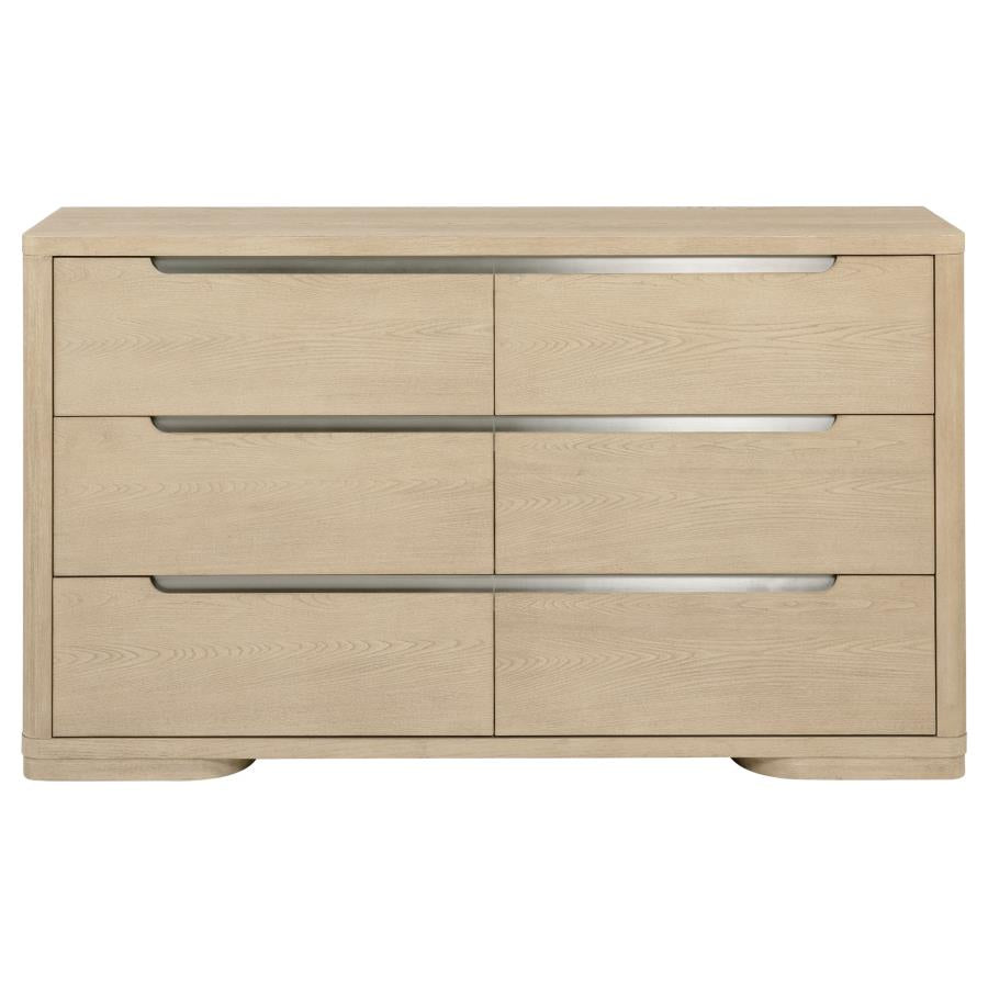 Ladera 6-Drawer Bedroom Dresser Light Elm