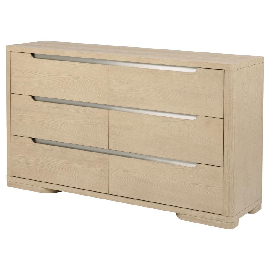 Ladera 6-Drawer Bedroom Dresser Light Elm