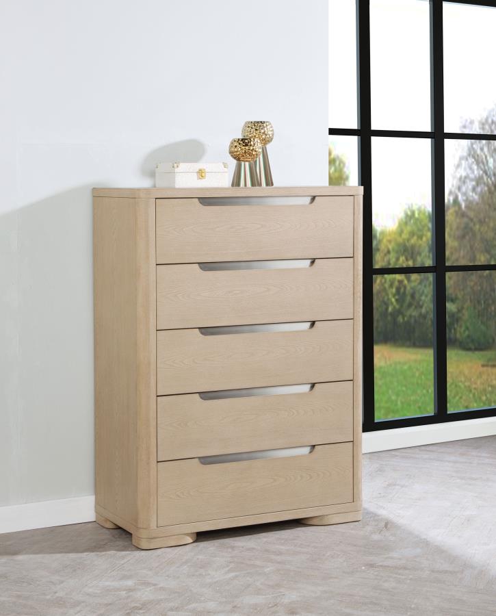 Ladera 5-Drawer Bedroom Chest Of Drawers Light Elm