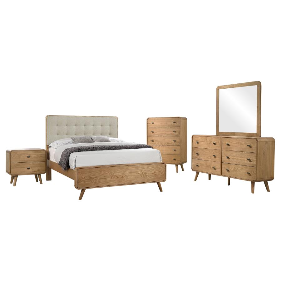 Robyn 5-Piece Eastern King Bedroom Set Light Ash