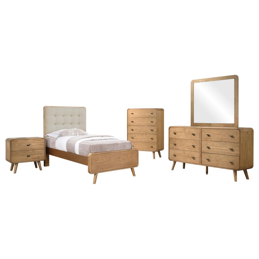 Robyn 5-Piece Twin Bedroom Set Light Ash