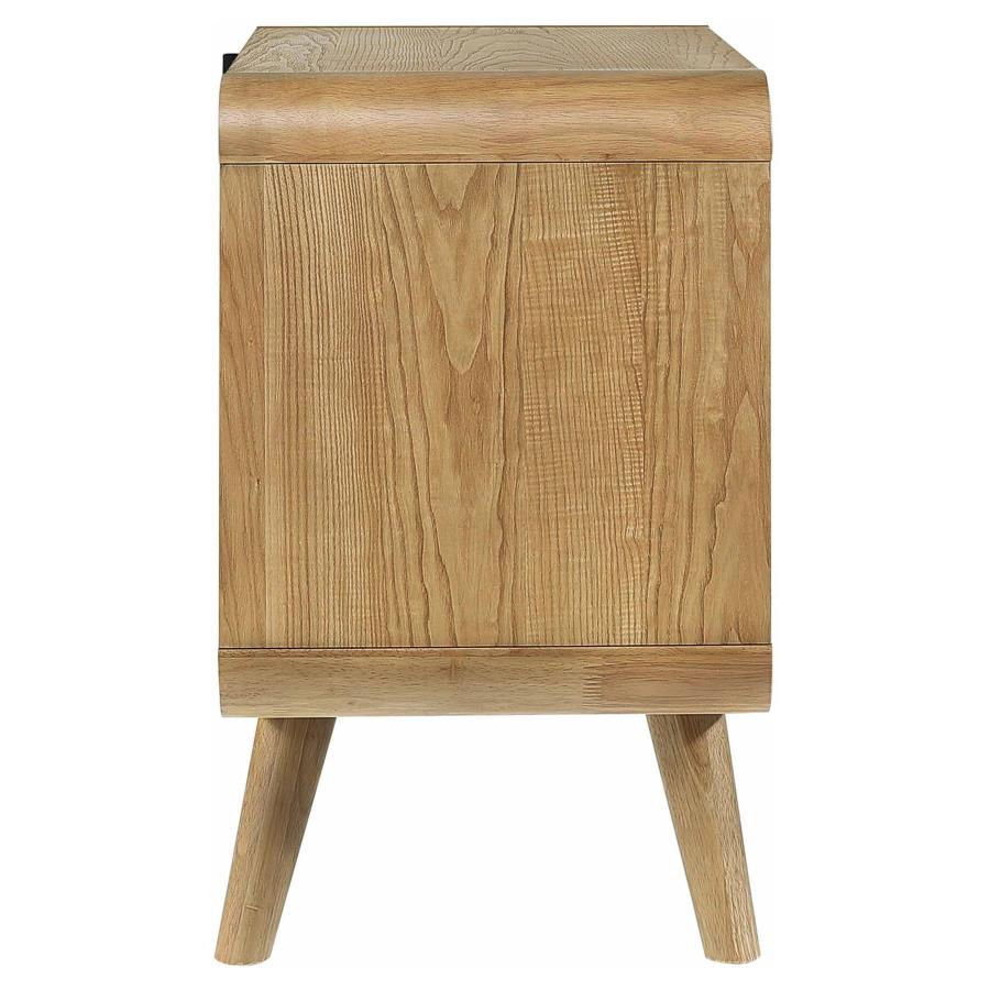 Robyn 2-Drawer Nightstand Bedside Table Light Ash
