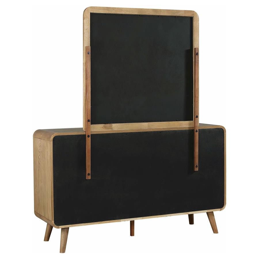 Robyn 6-Drawer Bedroom Dresser And Mirror Light Ash