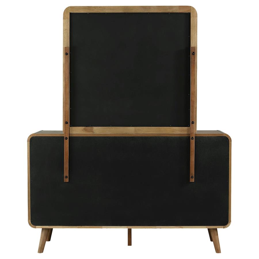 Robyn 6-Drawer Bedroom Dresser And Mirror Light Ash