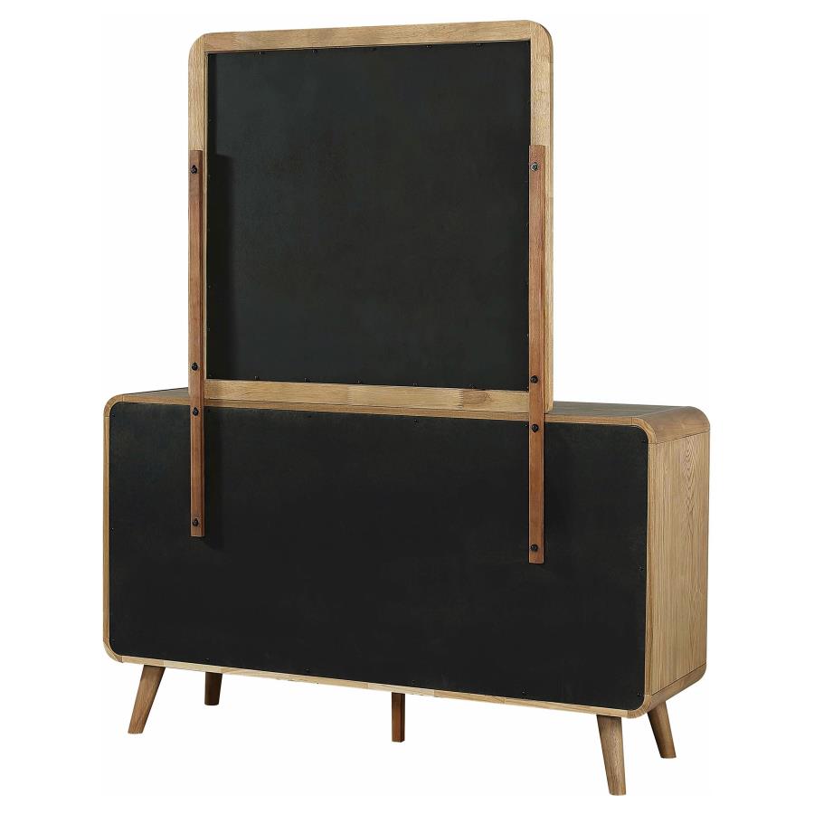 Robyn 6-Drawer Bedroom Dresser And Mirror Light Ash