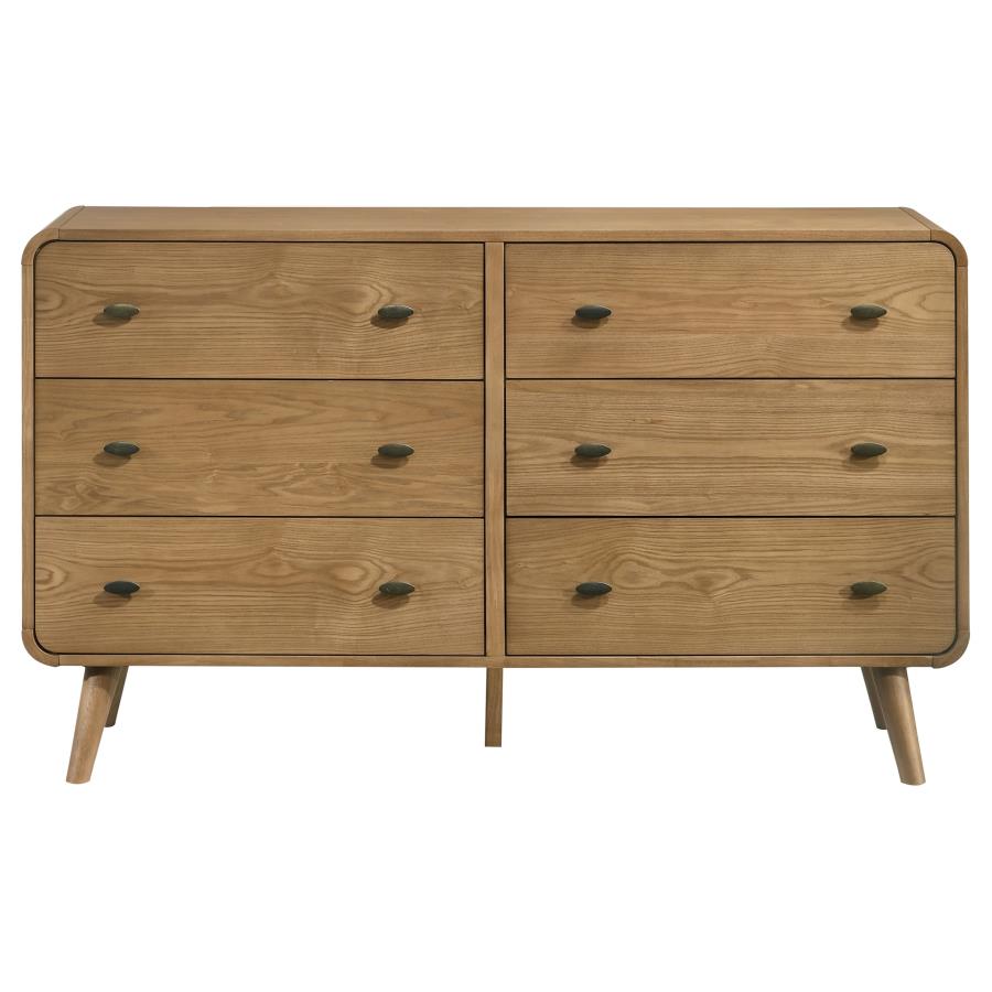 Robyn 6-Drawer Bedroom Dresser Light Ash