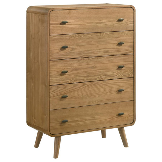 Robyn 5-Drawer Bedroom Chest Of Drawers Light Ash
