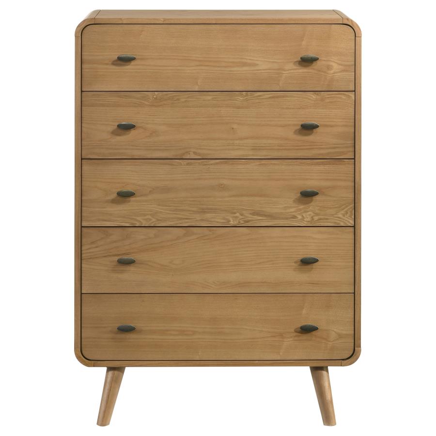 Robyn 5-Drawer Bedroom Chest Of Drawers Light Ash