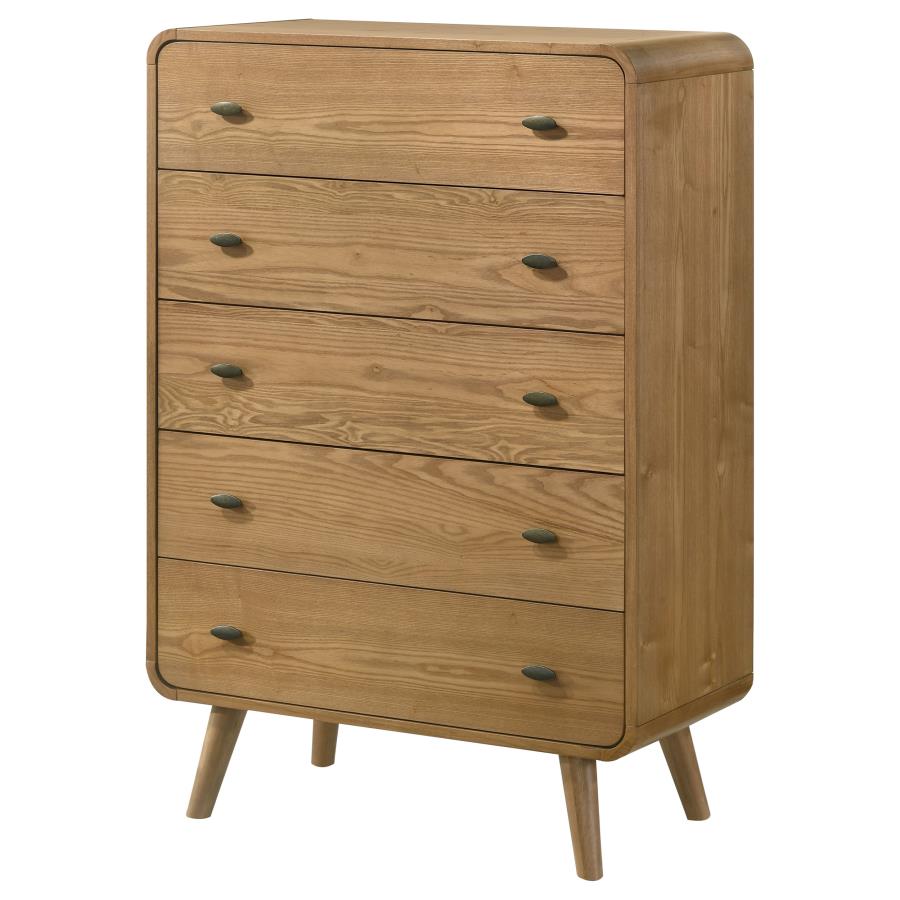 Robyn 5-Drawer Bedroom Chest Of Drawers Light Ash