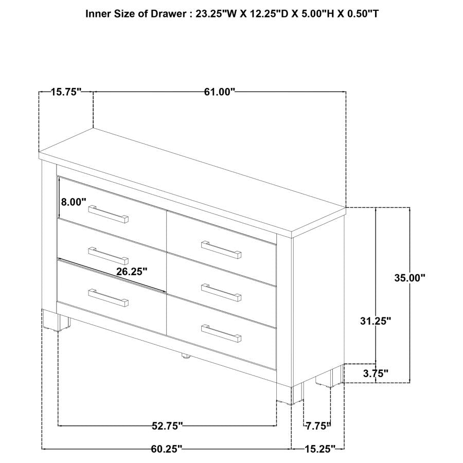 Oakglen 4-Piece Eastern King Bedroom Set Weathered Oak
