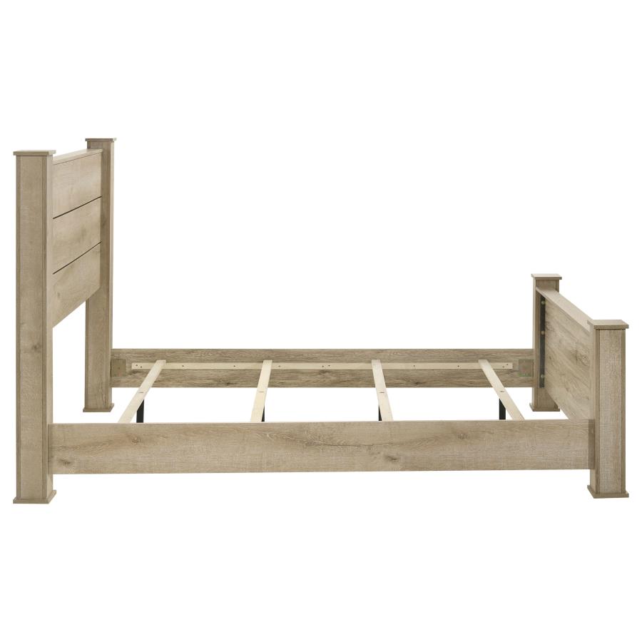 Oakglen 55-Inch Eastern King Panel Bed Weathered Oak