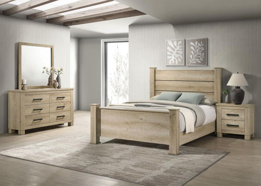 Oakglen 4-Piece Queen Bedroom Set Weathered Oak