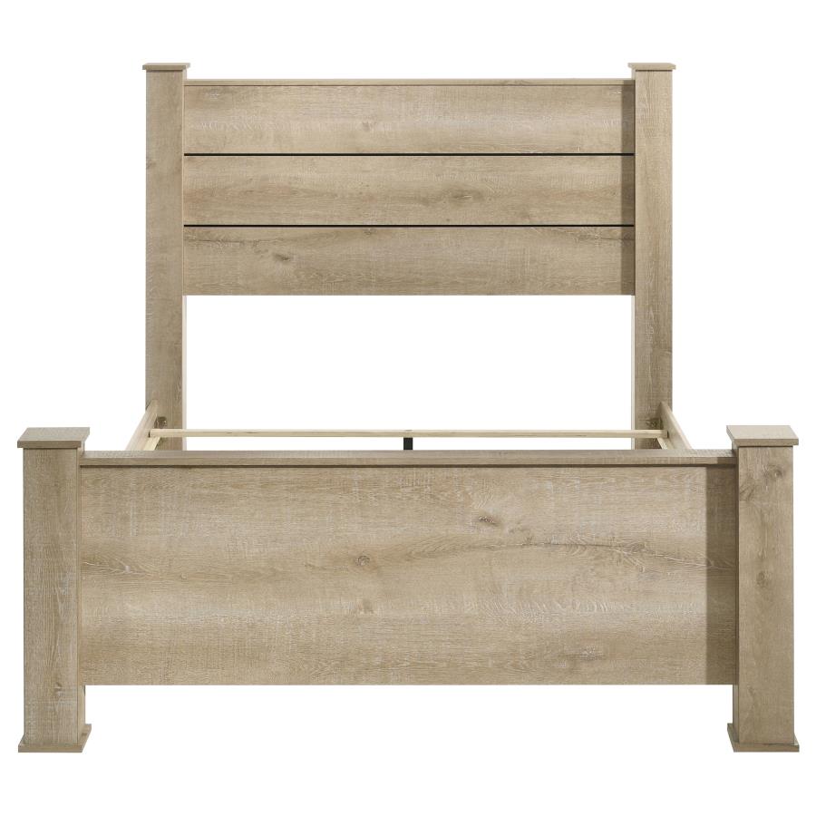 Oakglen 55-Inch Queen Panel Bed Weathered Oak