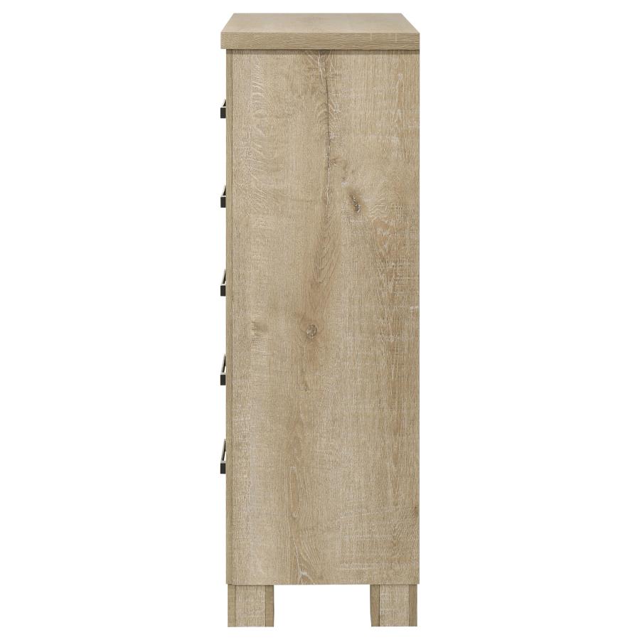 Oakglen 5-Drawer Bedroom Chest Of Drawers Weathered Oak