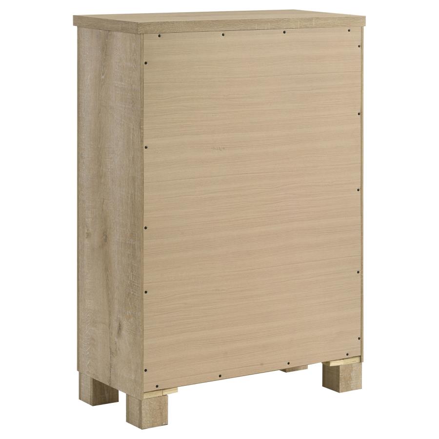 Oakglen 5-Drawer Bedroom Chest Of Drawers Weathered Oak