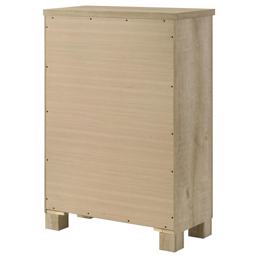 Oakglen 5-Drawer Bedroom Chest Of Drawers Weathered Oak