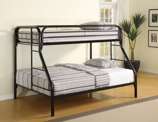 Morgan  Twin-over-Full Black Bunk Bed - ATL FURNITURE