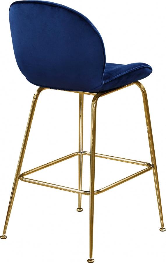 Meridian Furniture - Paris Counter Stool In Navy (Set Of 2) - 787Navy-C - ATL FURNITURE