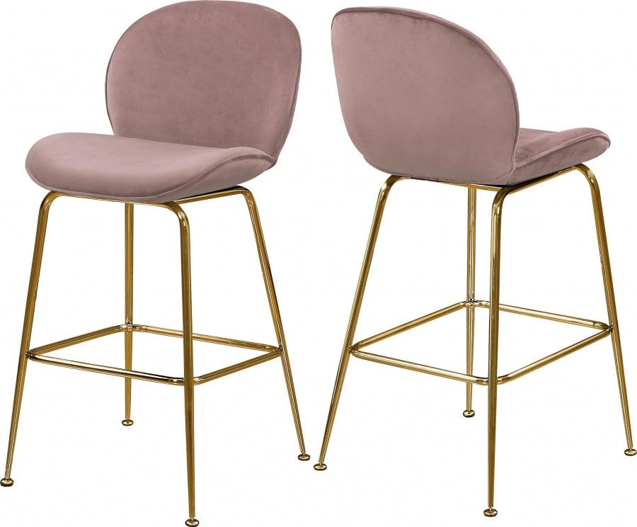 Meridian Furniture - Paris Counter Stool In Pink (Set Of 2) - 787Pink-C - ATL FURNITURE