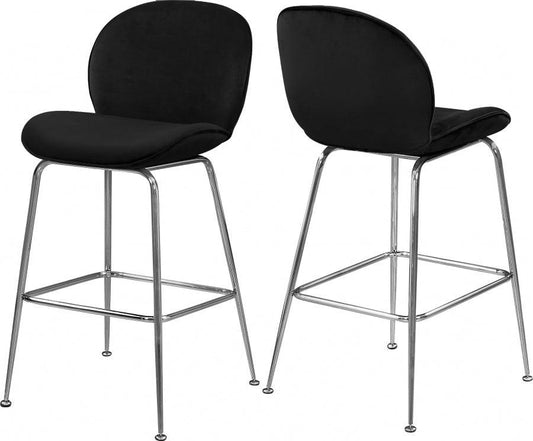 Meridian Furniture - Paris Counter Stool Set Of 2 In Black - 788Black-C - ATL FURNITURE