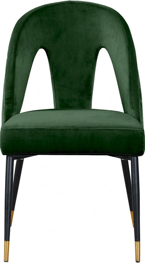 Akoya Velvet Dining Chair Set Of 2 In Green - 794Green-C - ATL FURNITURE