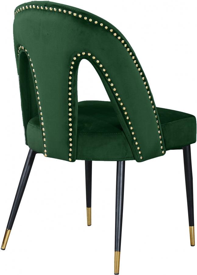 Akoya Velvet Dining Chair Set Of 2 In Green - 794Green-C - ATL FURNITURE