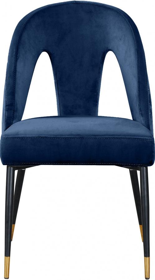 Meridian Furniture - Akoya Velvet Dining Chair Set Of 2 In Navy - 794Navy-C - ATL FURNITURE