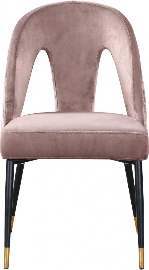 Meridian Furniture - Akoya Velvet Dining Chair Set Of 2 In Pink - 794Pink-C - ATL FURNITURE