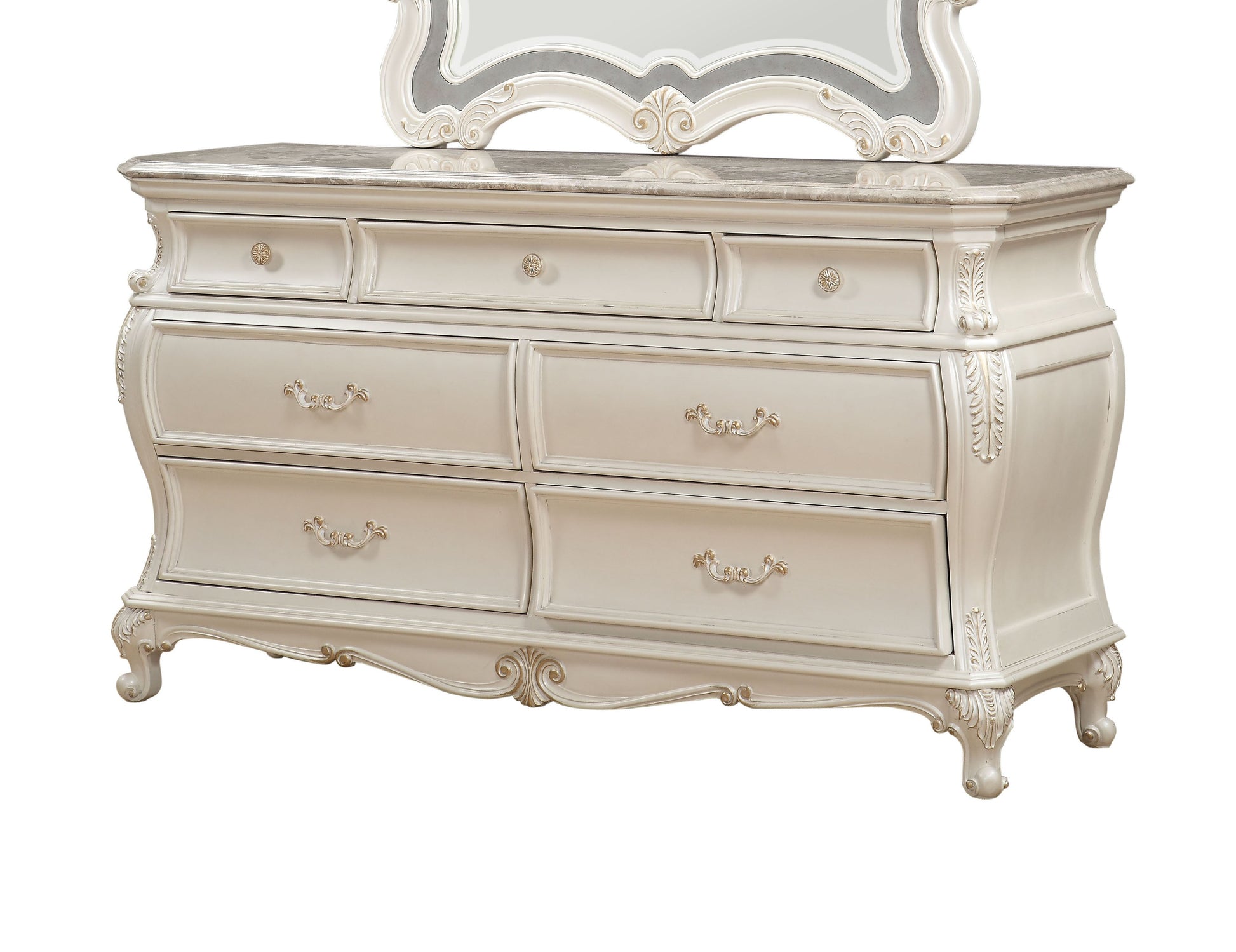 Chantelle Pearl White Dresser - ATL FURNITURE