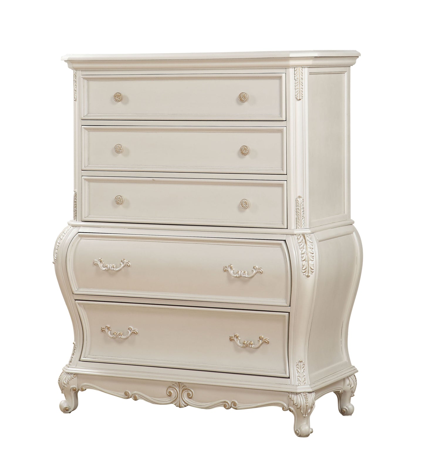 Chantelle Pearl White Chest - ATL FURNITURE