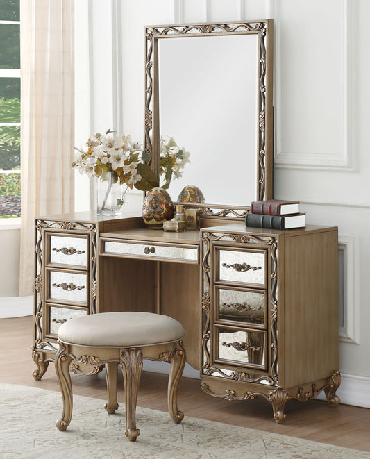 Orianne Antique Gold Vanity Desk - ATL FURNITURE