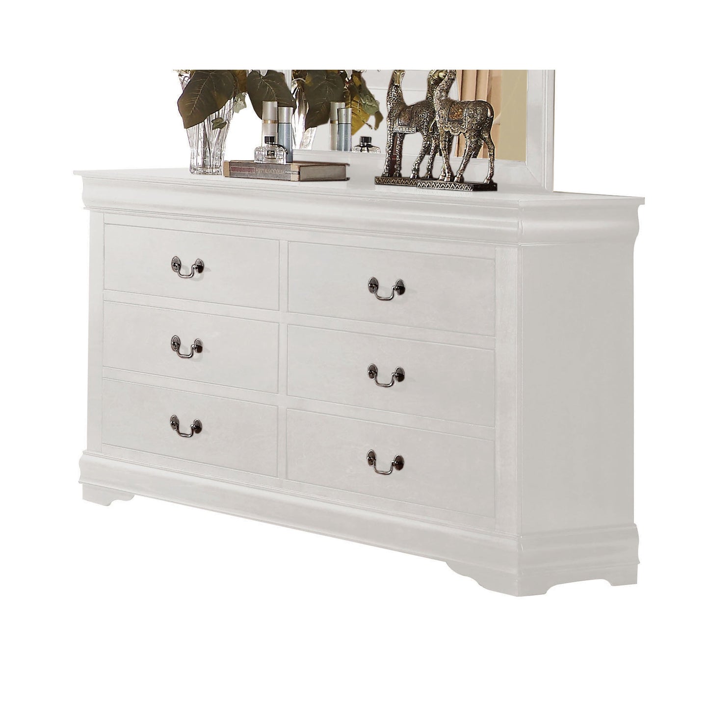 Louis Philippe White Dresser - ATL FURNITURE