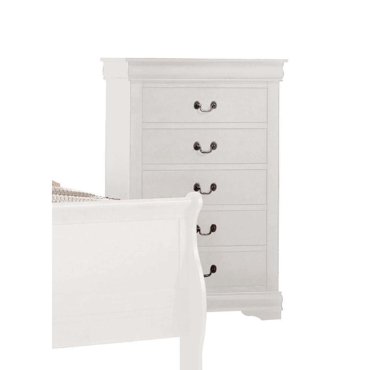 Louis Philippe White Chest - ATL FURNITURE