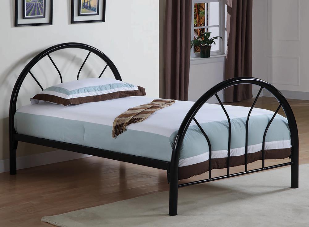 Transitional Black Twin Bed - ATL FURNITURE